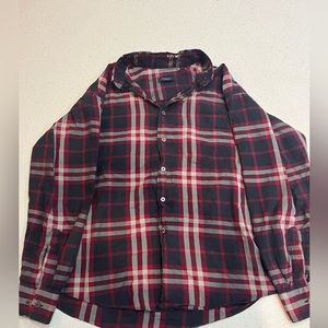 Burberry check cotton shirt, size large.